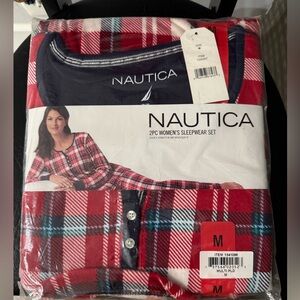 Nautica Women's Red Plaid Sleepwear Set:NWT